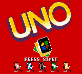 Uno title screen for GameBoy Color